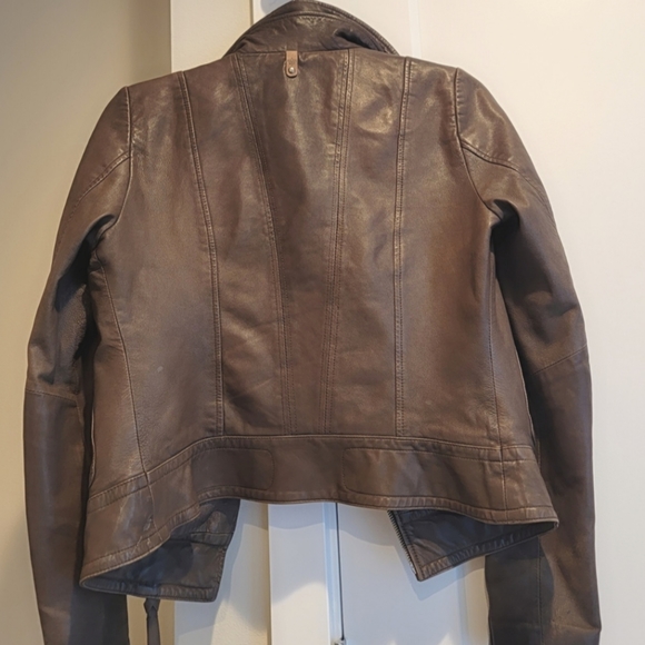 Aritzia Mackage Kenya Moto Leather Jacket, Authentic - Taupe - Picture 5 of 10